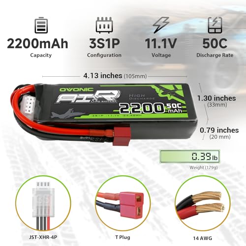3S 2200mAh 11.1V 50C Lipo Battery with Dean-Style T Connector Y678