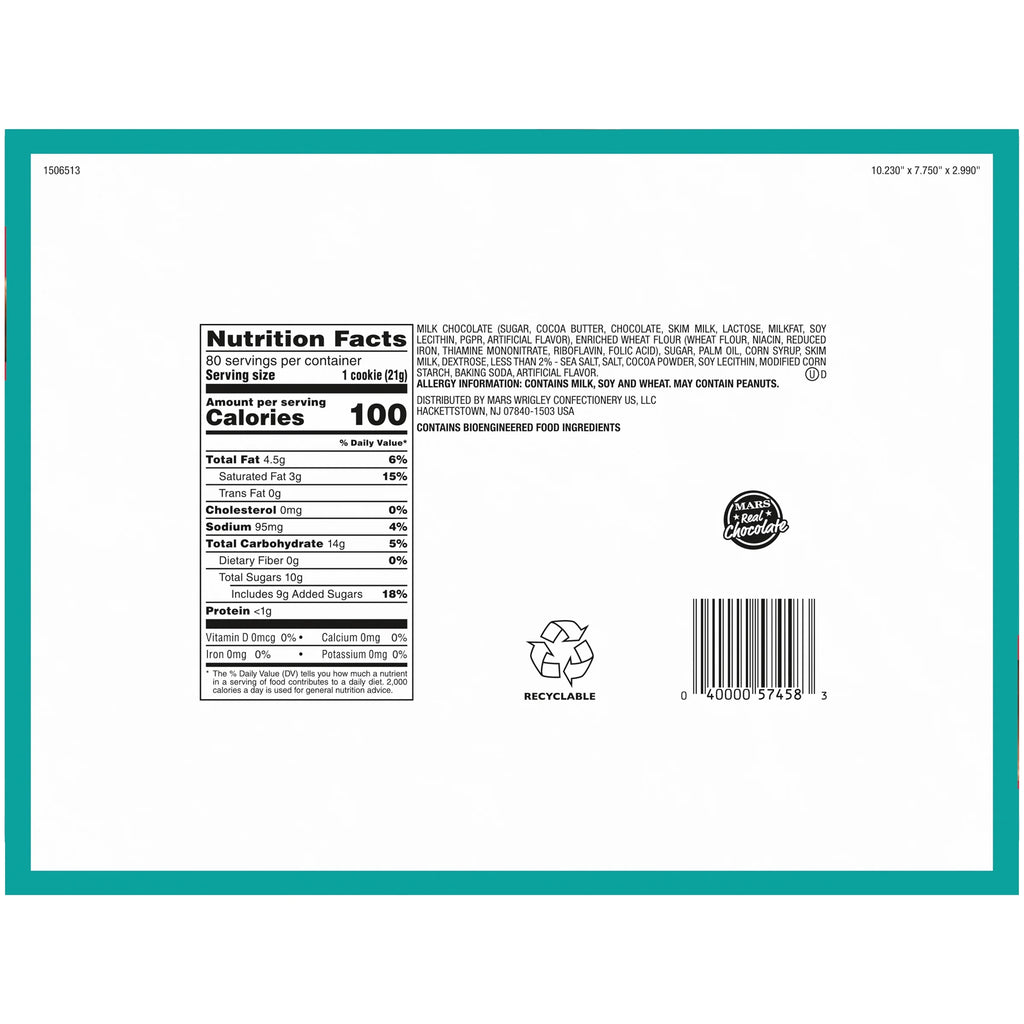 Salted Caramel Chocolate Cookie Bars, 2.8 Ounce, 20 Count O524