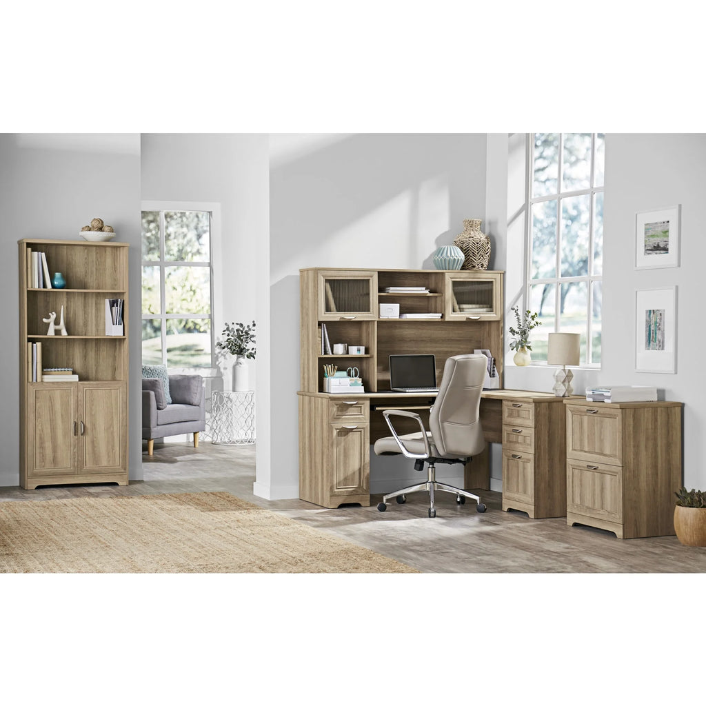 Blonde Ash L-Shape Corner Desk F383870