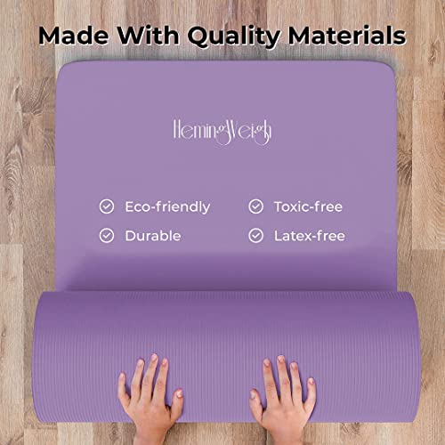 Extra Thick Yoga Mat with Strap, 72x23 in Non-slip Exercise Mat, 1/2 Inch S9274