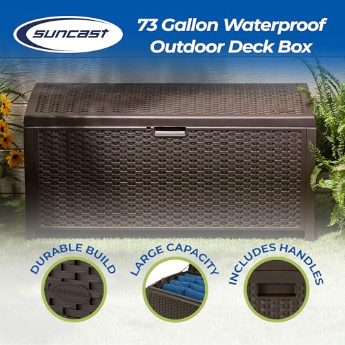 73 Gallon Mocha Brown Resin Deck Box M91519