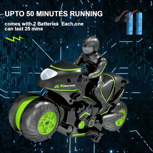 Green 2.4GHz Remote Control Motorcycle A1027