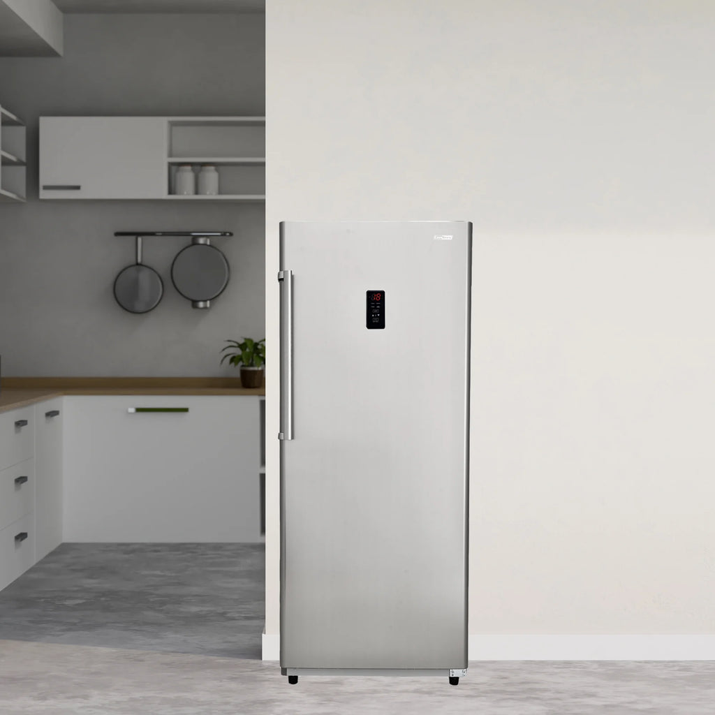 17 cu. ft Convertible Upright Freezer/Refrigerator in Stainless with Reversible Door J71413