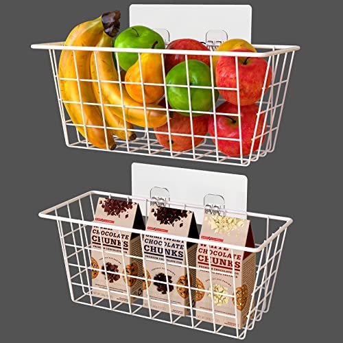White Wall Wire Baskets 2 Pack Q673342
