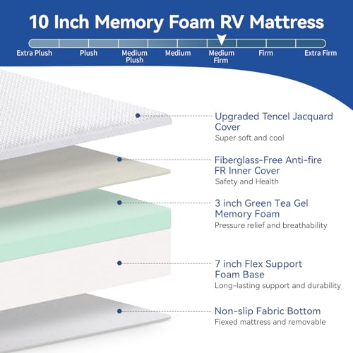 Split King Adjustable Bed Frame with Mattress, 12 Inch Grey Gel Memory Foam Medium-Firm Mattress E11119