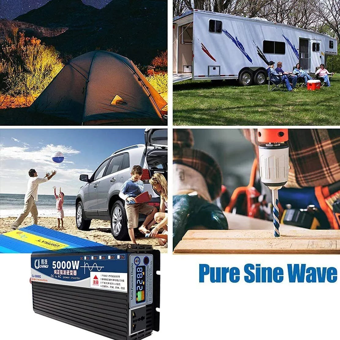 5000W Pure Sine Wave Power Inverter DC 48V To AC 110V K488666