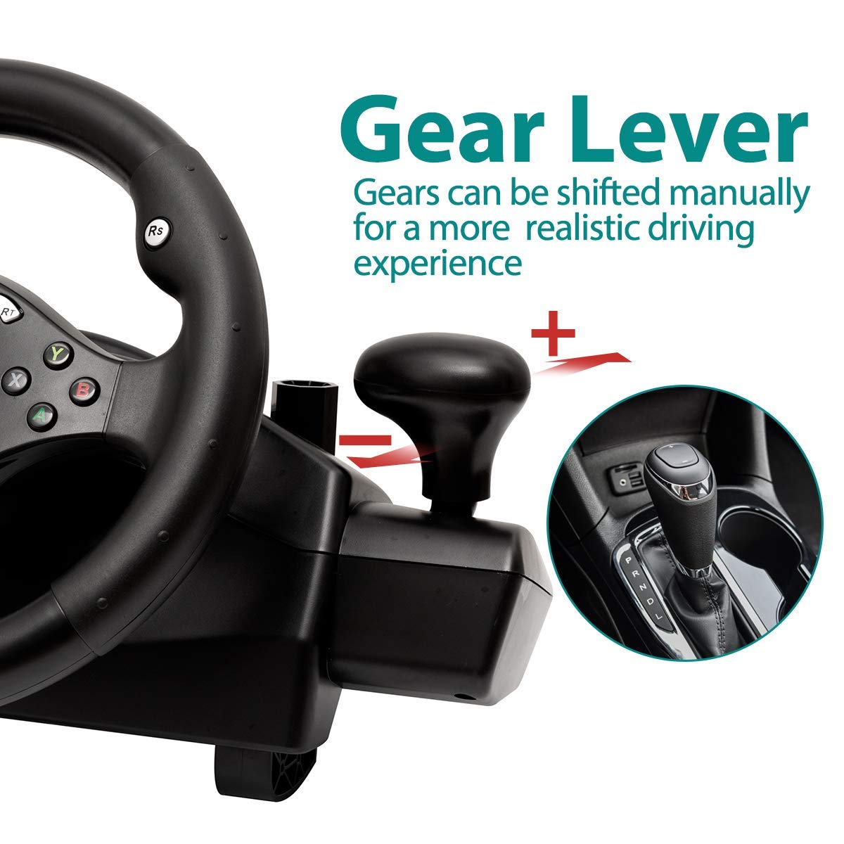 270 Degree Racing Steering Wheel with Pedals G5228