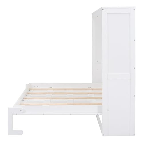 Grey Full Size Wooden Murphy Bed Frame B380