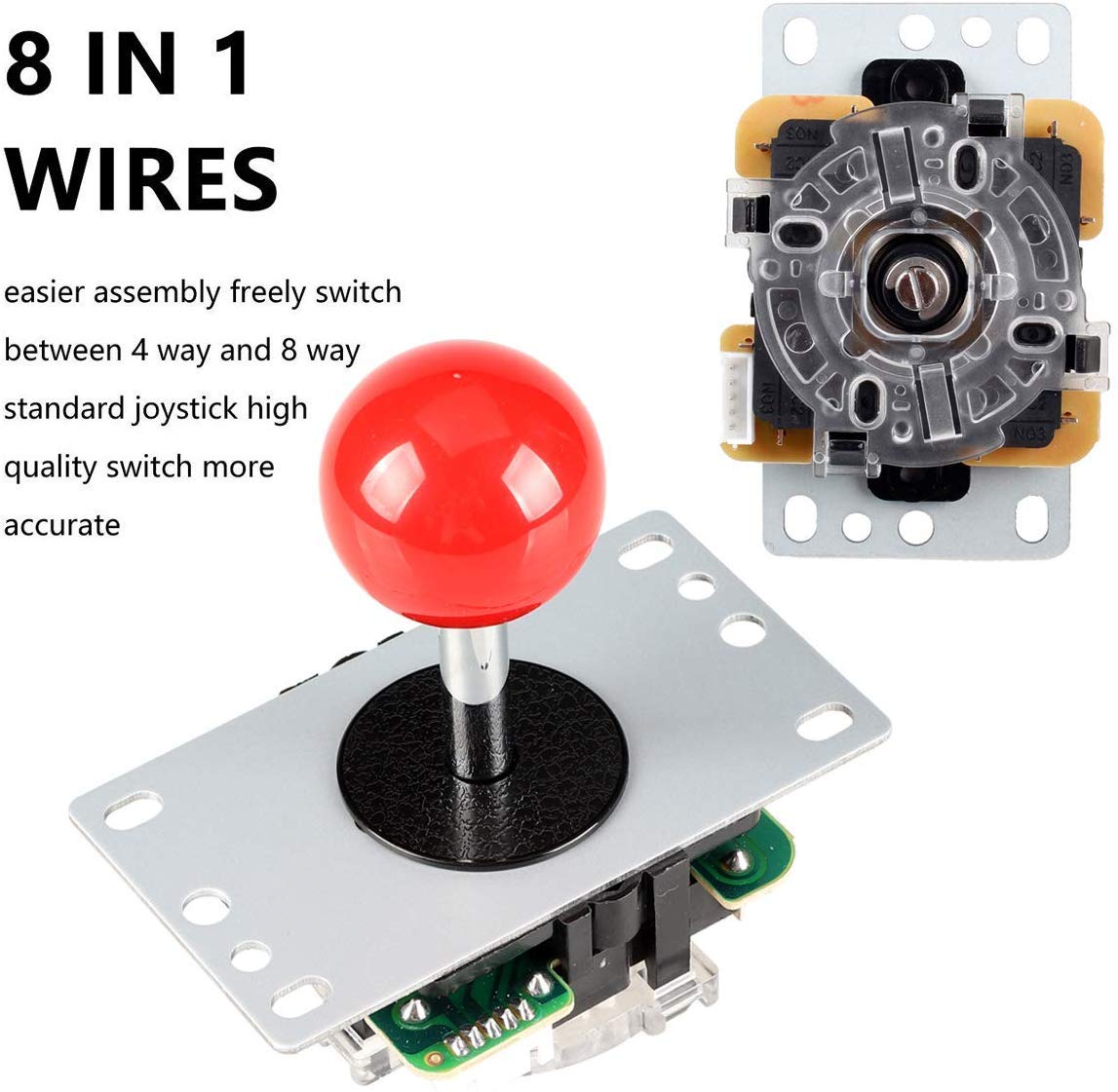 4 Player LED Arcade DIY Kit USB MAME PC Game Retro Controller Including 4x Arcade Joystick 40x LED Chrome Arcade Buttons 4x Zero Delay USB Encoder Y9277