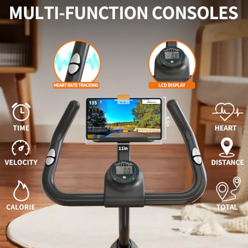 Adjustable Exercise Bike with Smartphone Mount L213