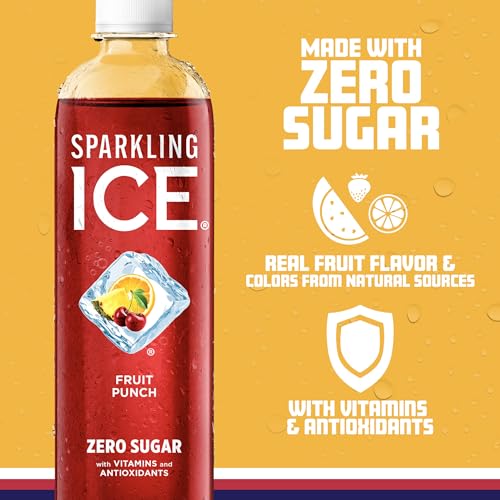 Zero Sugar Black Raspberry Sparkling Water, 17 fl oz Bottles (Pack of 12) Y73259