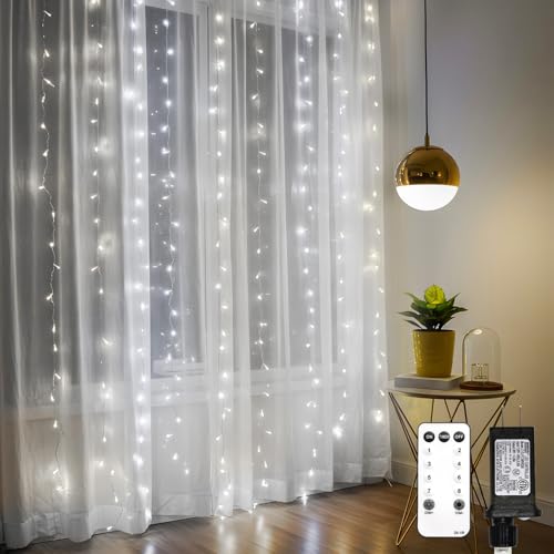 300 Led 9.8x9.8ft Warm White Curtain Lights R886706