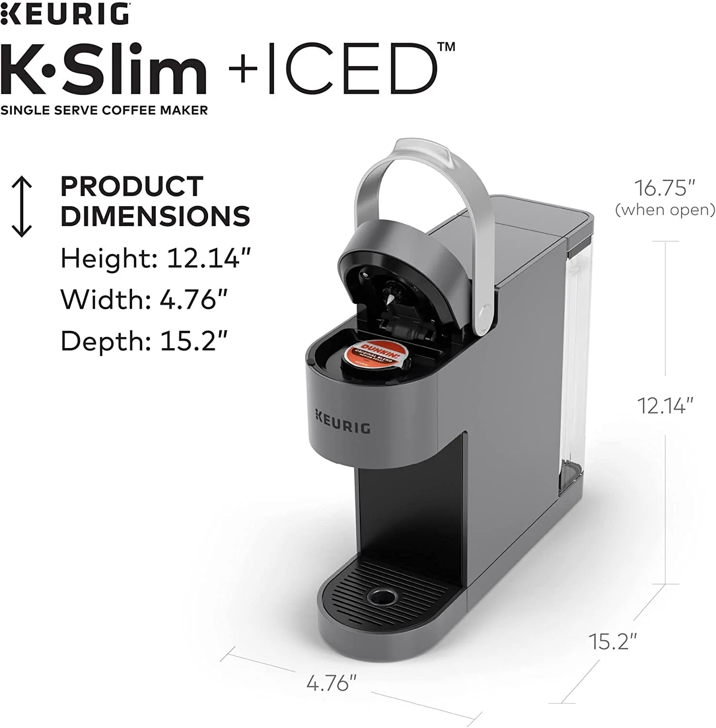 Gray Single Serve Coffee Maker Y6552