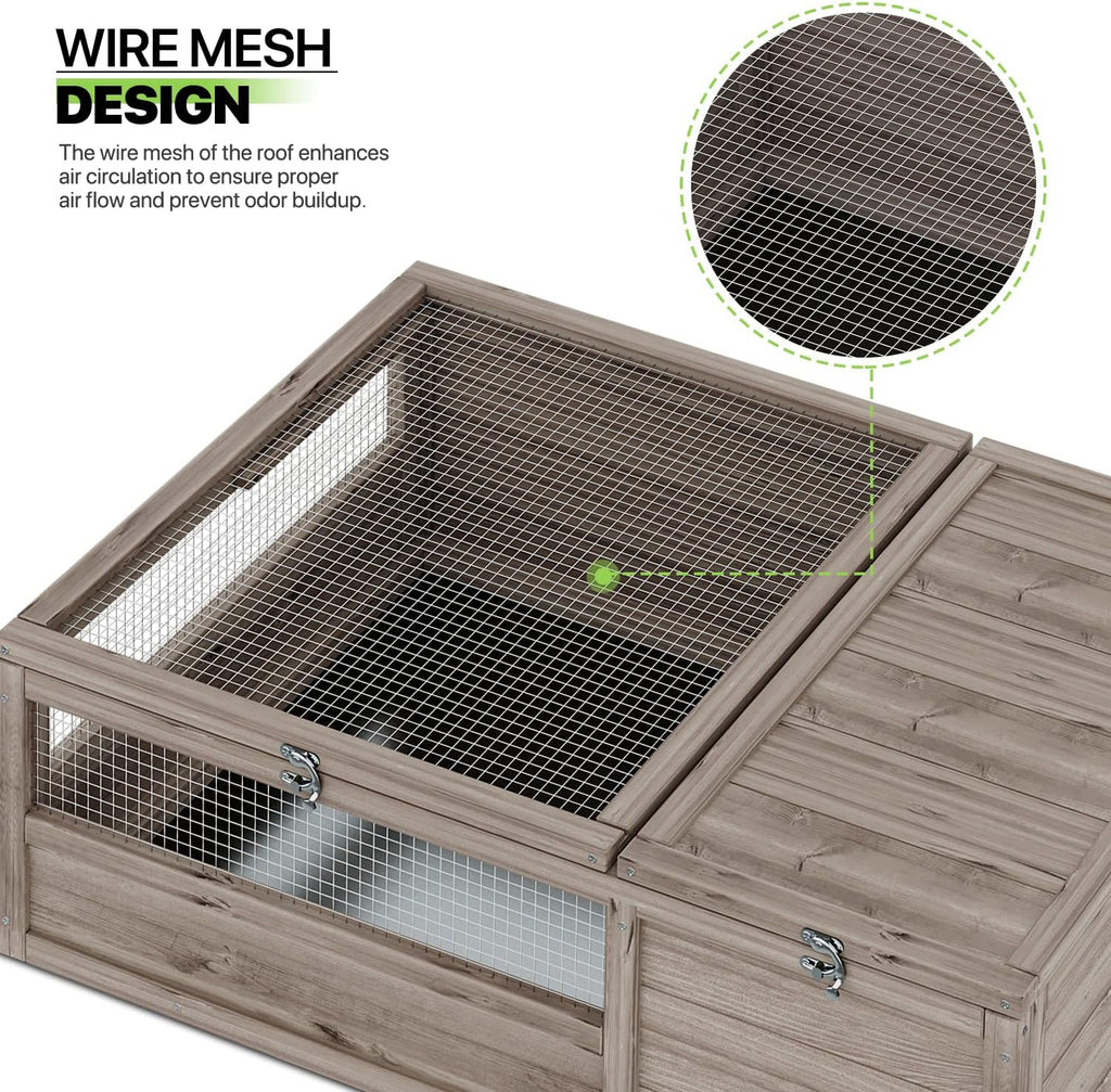 Grey Wooden Reptile Cage V407