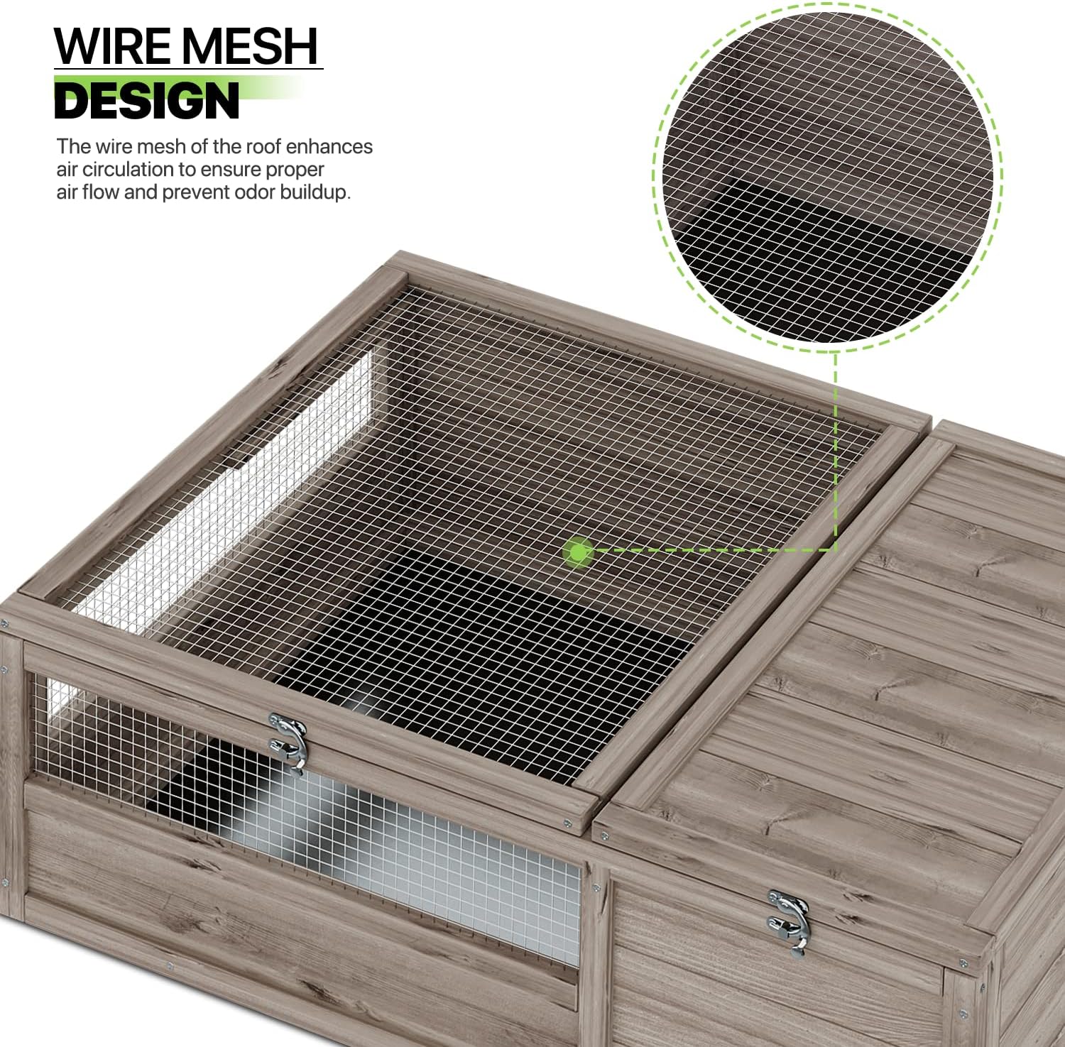 Grey Wooden Reptile Cage V407