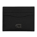 Flat Card Case in Crossgrain Leather, Chalk Y747