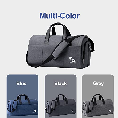Convertible Garment Bag with Shoe Compartment, Detachable Shoulder Strap G9837