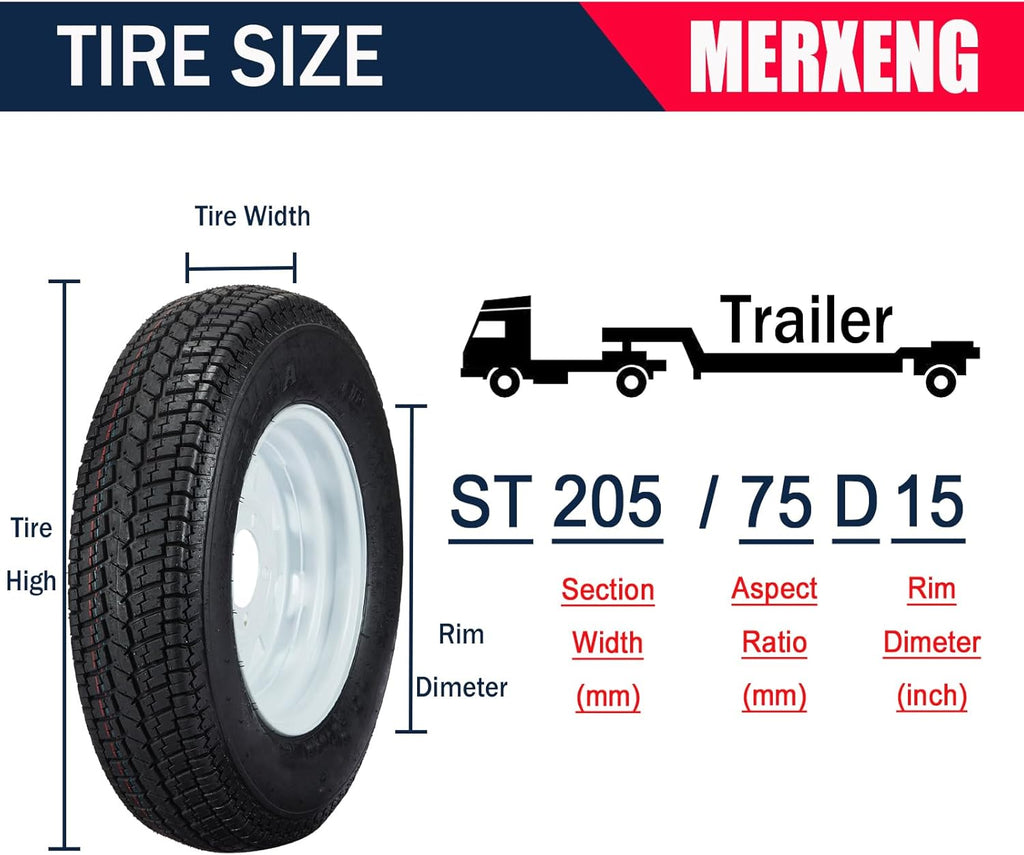 15in 6PR Load Range C Trailer Tires (Pack of 2) X4307