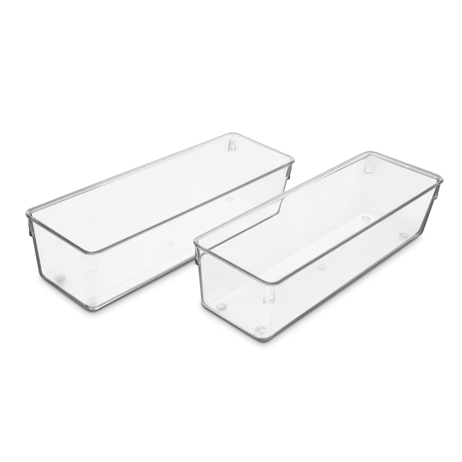 Clear Drawer Organizer 2 Pack BPA Free Storage Trays F878