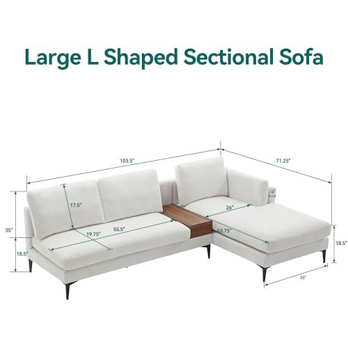 Beige Linen Modular Sectional Sofa J985