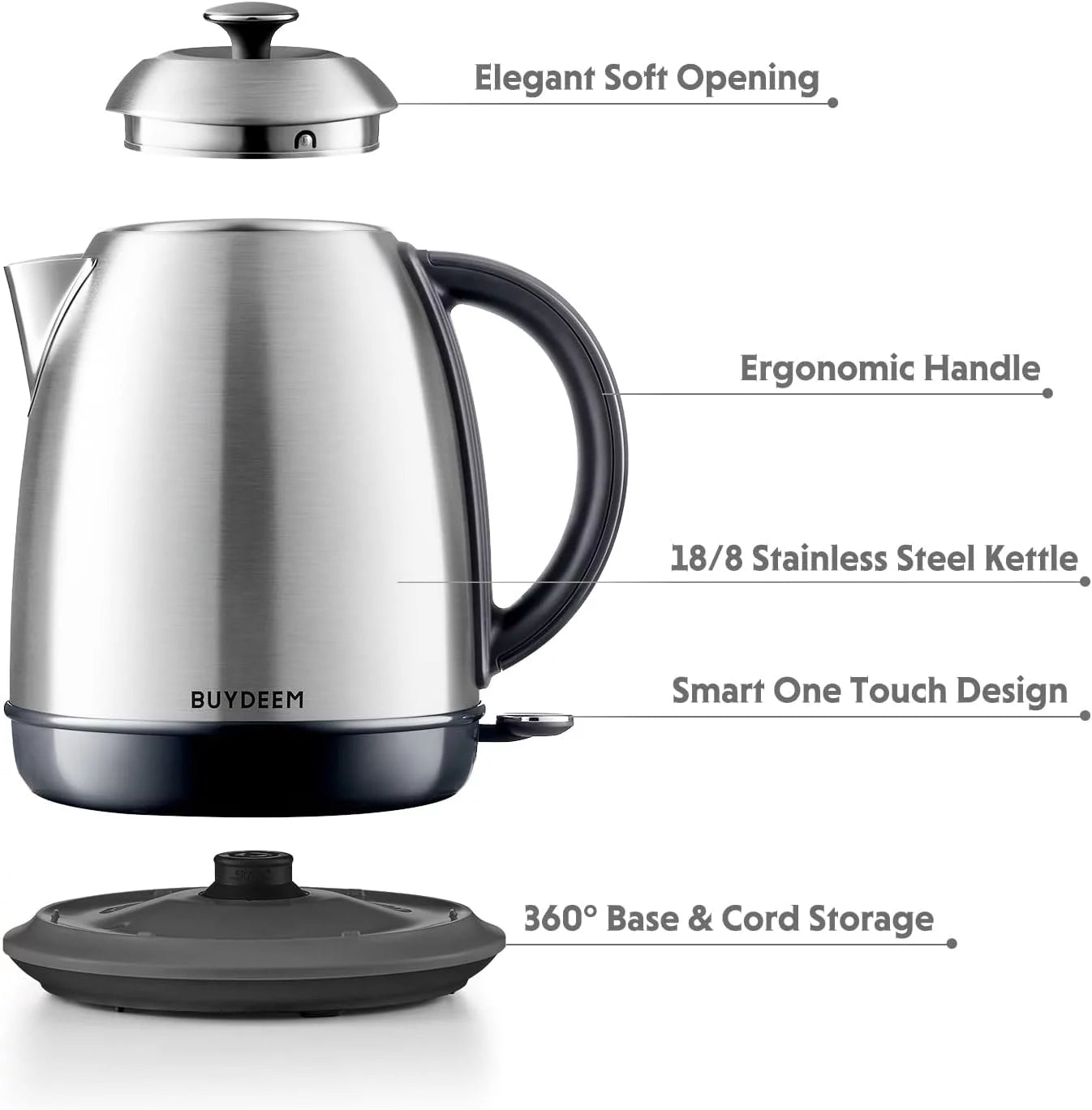 1.7L Stainless Steel Electric Kettle Q30305