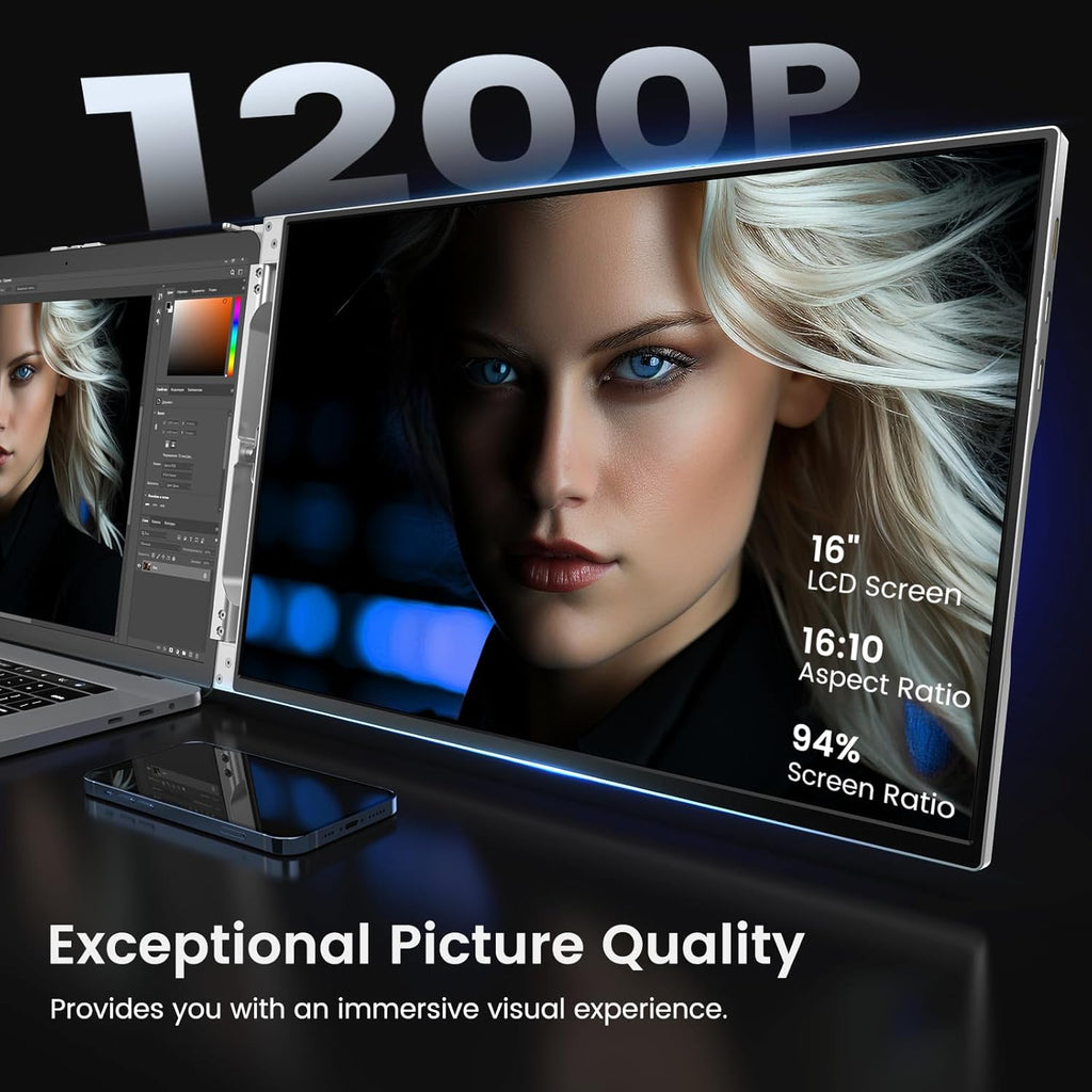 Portable Triple Monitor for Laptop G908