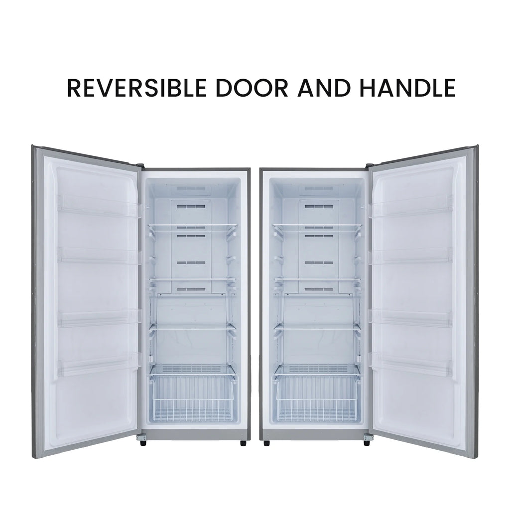 17 cu. ft Convertible Upright Freezer/Refrigerator in Stainless with Reversible Door J71413