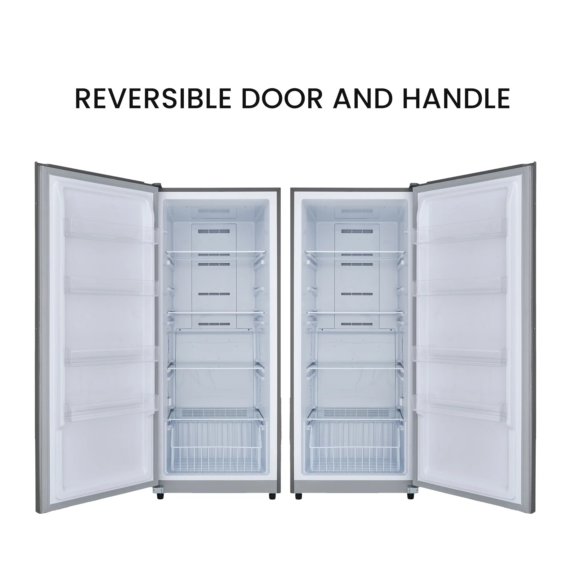 17 cu. ft Convertible Upright Freezer/Refrigerator in Stainless with Reversible Door J71413
