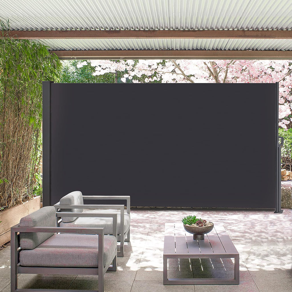 145" x 72" Retractable Side Awning, Waterproof & UV-Resistant Folding Privacy Screen Room Divider O842