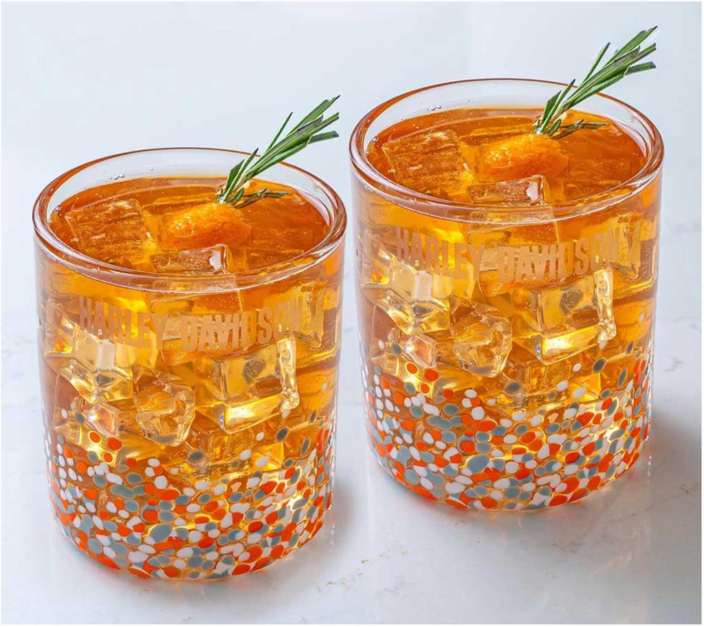 Hand-Blown 14.5 oz Double Old Fashion Glass Set S96609