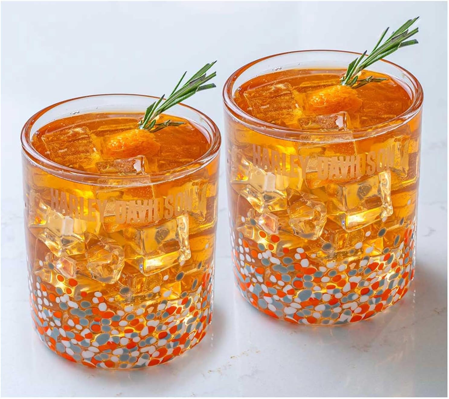 Hand-Blown 14.5 oz Double Old Fashion Glass Set S96609