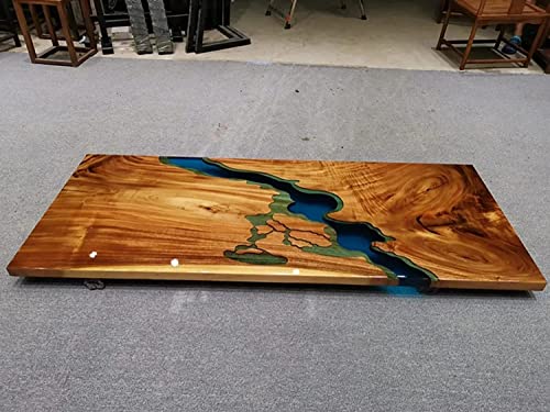 Large Live Edge Epoxy Resin Dining Table (16.5" Inches Tall, 36 x 20inches) X792