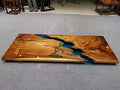 Large Live Edge Epoxy Resin Dining Table (16.5" Inches Tall, 36 x 20inches) X792