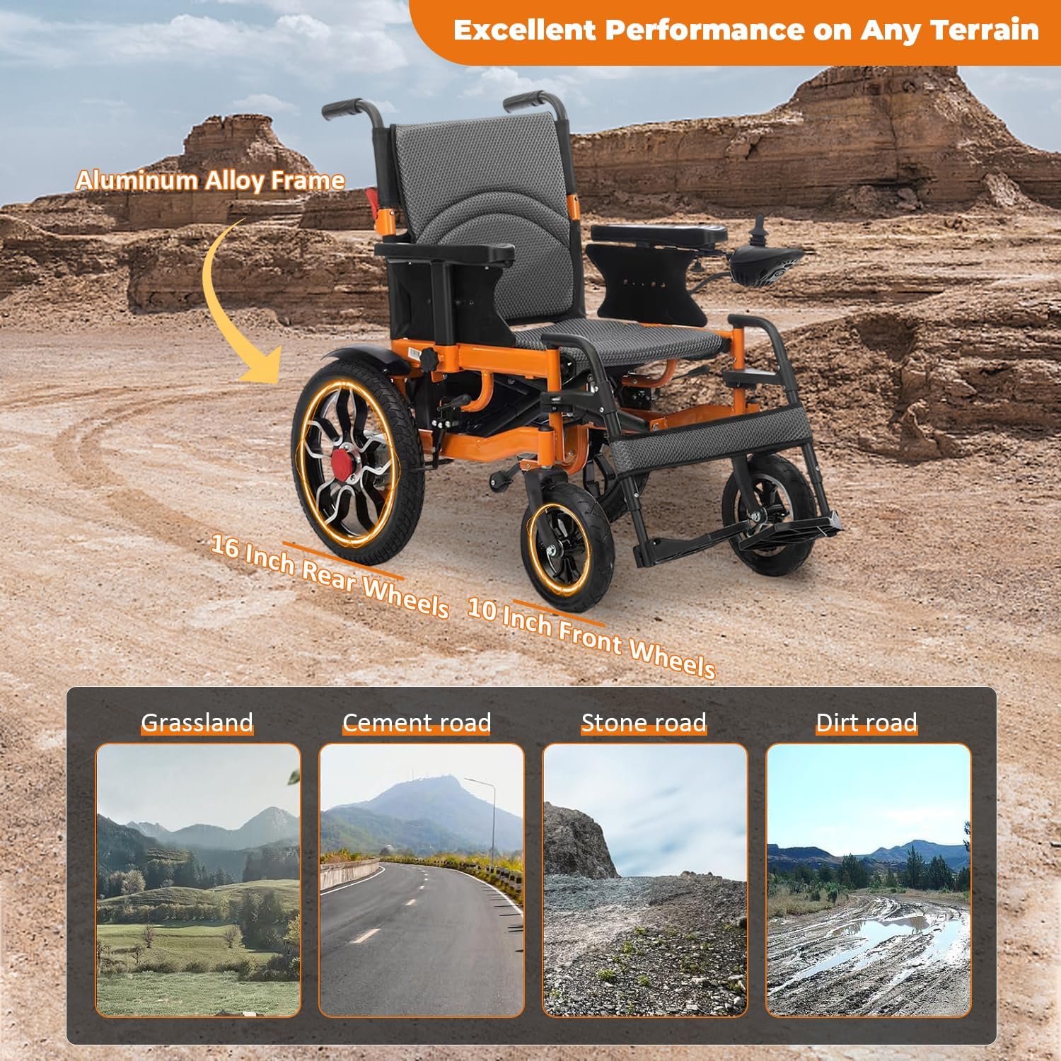 Lightweight Foldable Electric Wheelchair Q287