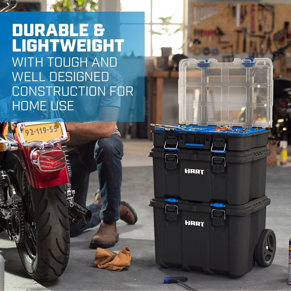 3 Piece Resin Plastic Modular Toolbox System M72059