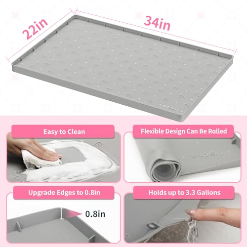 Grey Waterproof Under Sink Mat 22 x 14 inches L97228