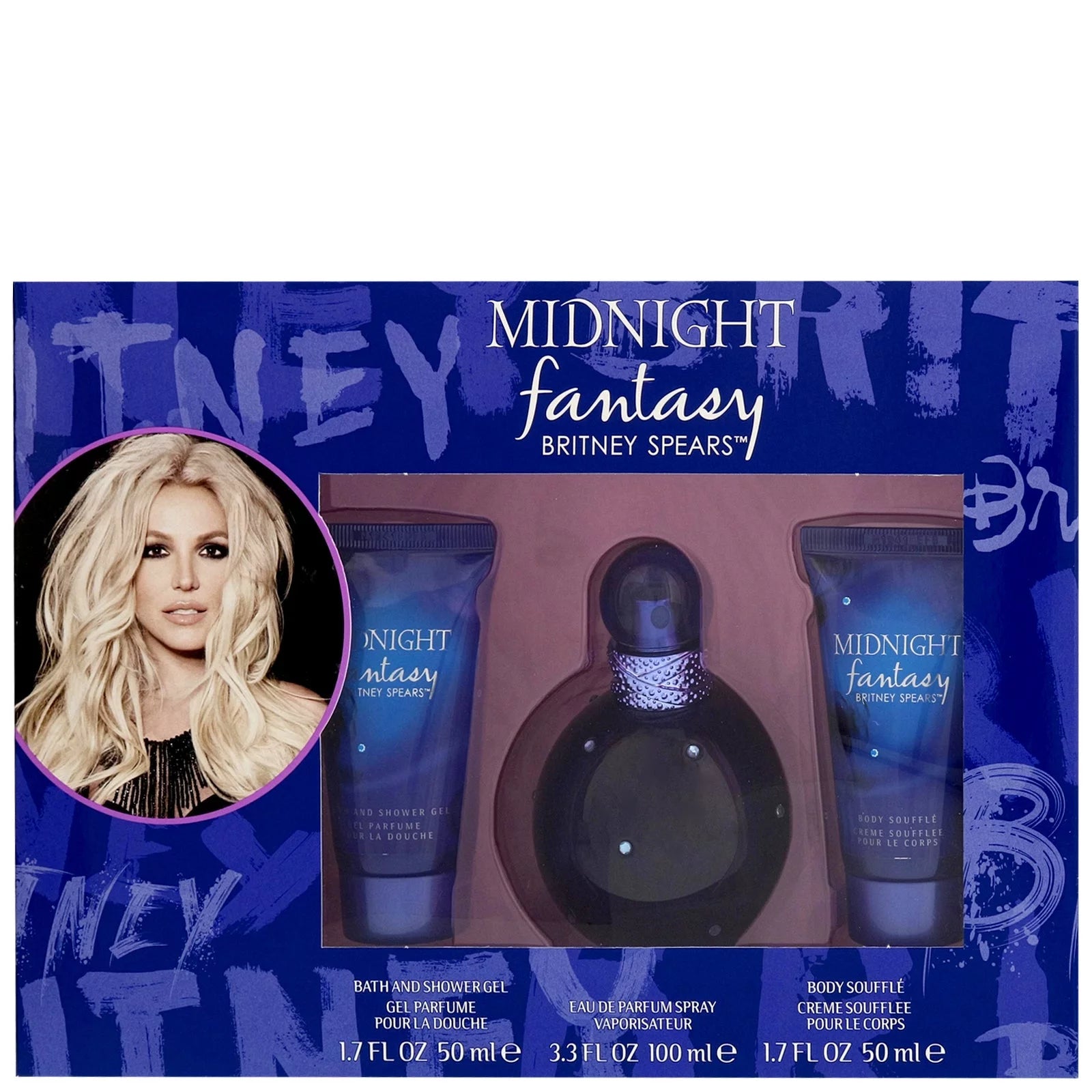 Fantasy Midnight Eau De Parfum Spray & Body Shower Gel Set - 3 Piece N1366