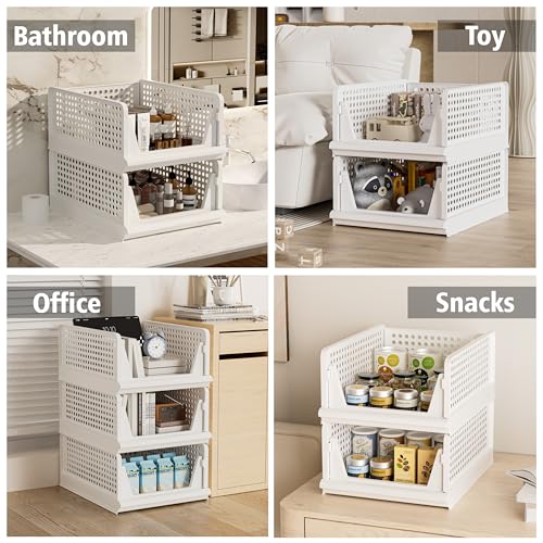 Stackable Plastic Storage Basket Bin X369116