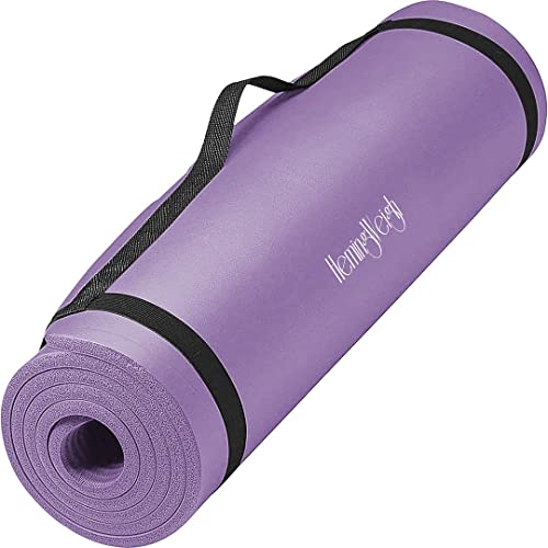 Extra Thick Yoga Mat with Strap, 72x23 in Non-slip Exercise Mat, 1/2 Inch S9274