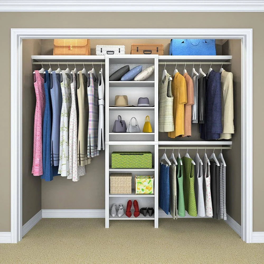 White Wood Closet System J18814