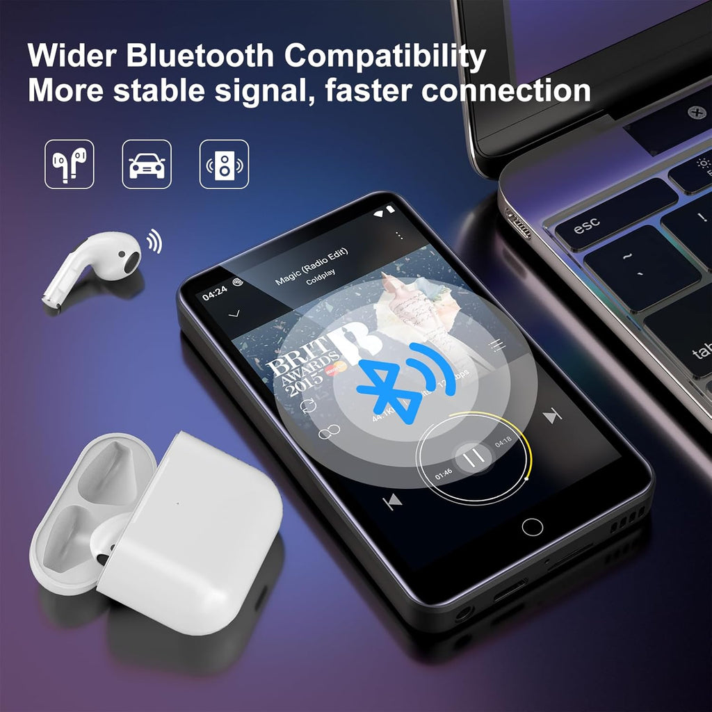 80GB MP3 Player with Bluetooth and WiFi, 4.0" Full Touchscreen B735035