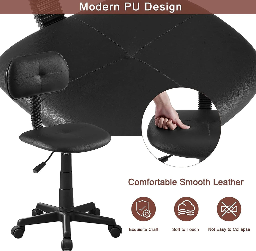 Black Adjustable Height Ergonomic Swivel Office Chair P284057