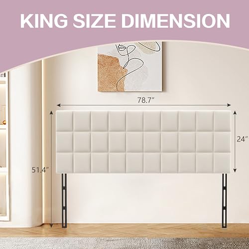 Velvet Upholstered Headboard for King Size Bed C16999
