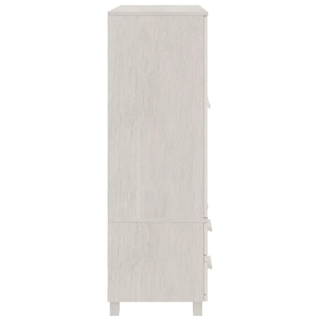 White Solid Wood Pine Wardrobe Q1936
