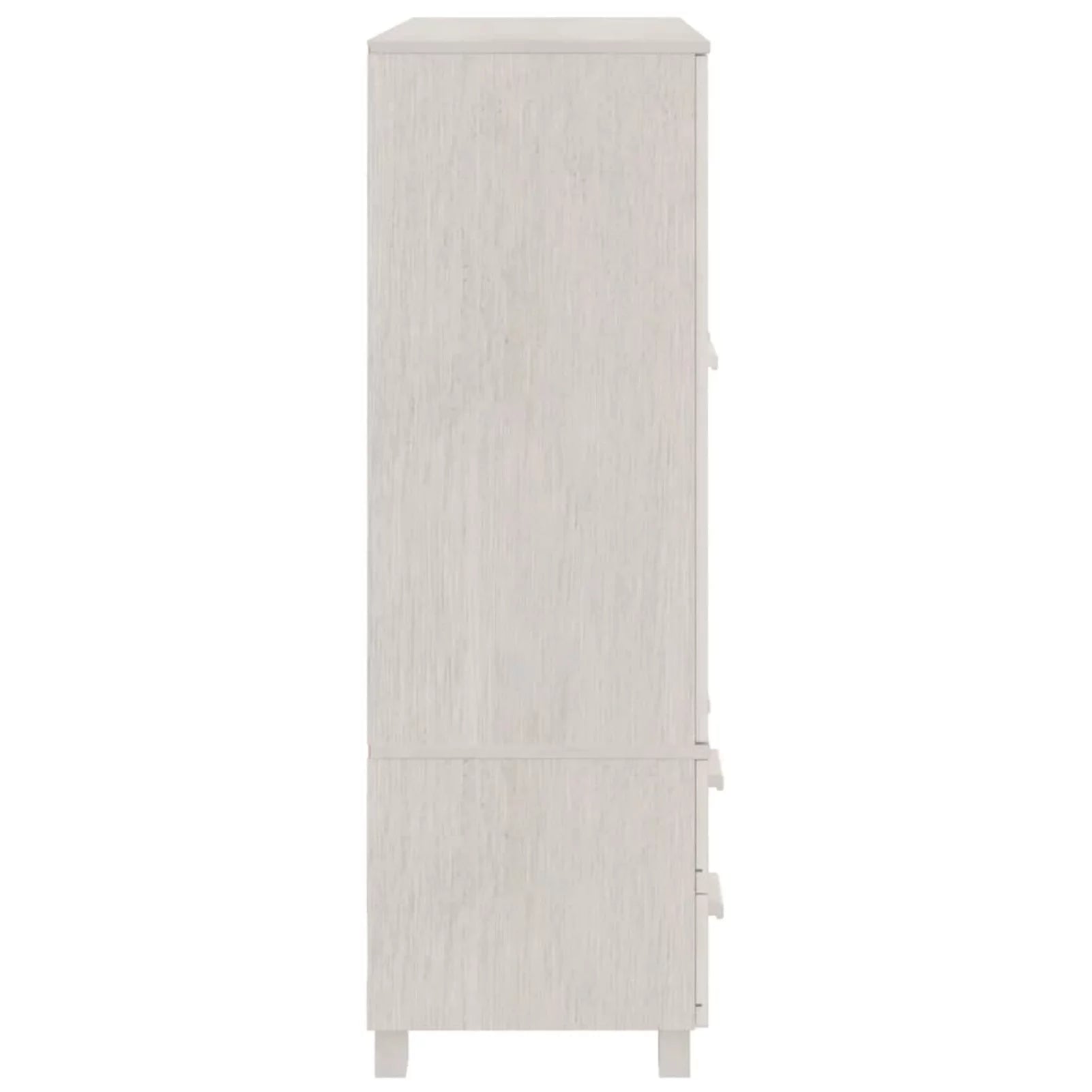 White Solid Wood Pine Wardrobe Q1936