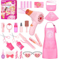 27 PCS Hair Styling Toy Set with Blow Dryer and Barber Apron K5689
