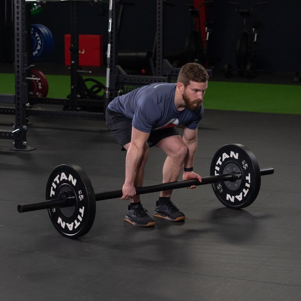 7 FT Fat Grip Olympic Barbell, Powder-Coated Steel D734825