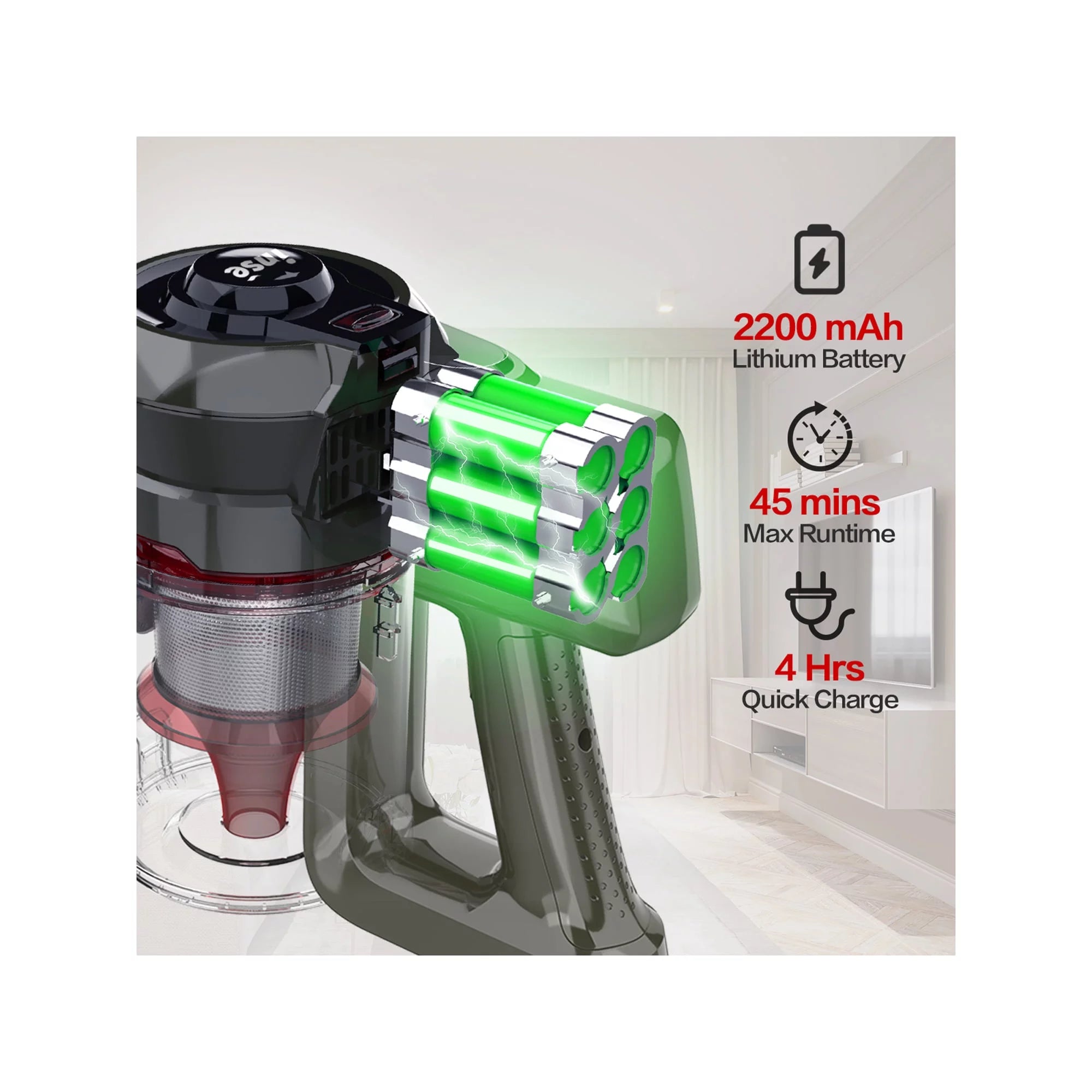 4-in-1 Cordless Stick Vacuum with Handheld Vacuum R781963