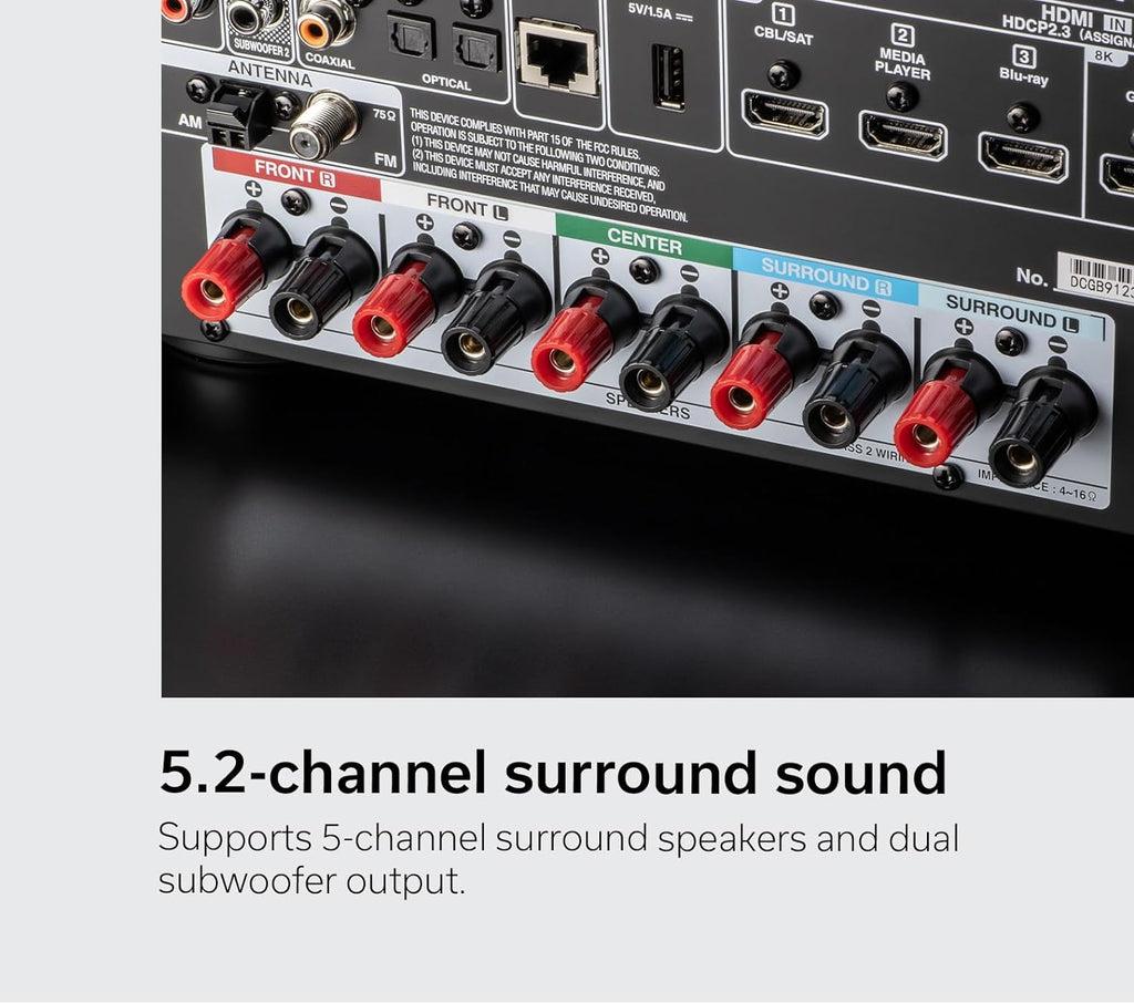 5.2 Ch Home Theater Receiver with Bluetooth & Wi-Fi N5533