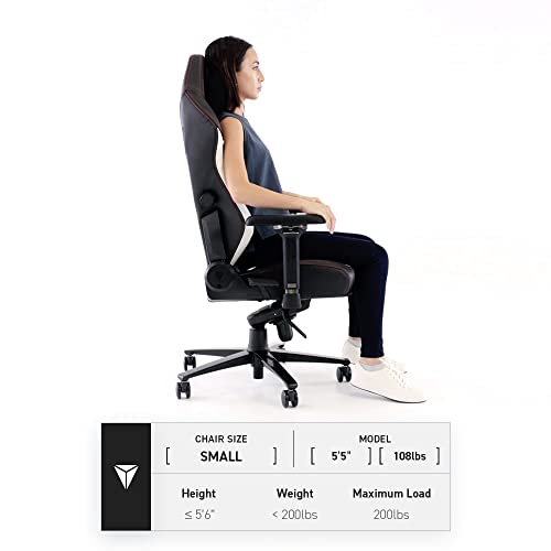 Black/White Leatherette Gaming Chair with 4D Armrests P429944